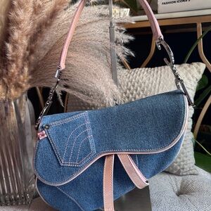 Vintage Dior Denim Saddle- a stunner!